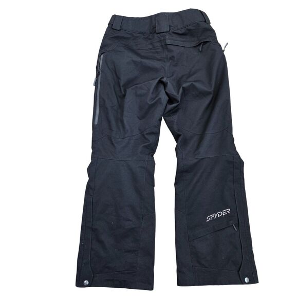 Spyder Ski Snow Pants Mens S Black Dermizax Thinsulate Insulated Zip off Straps - Picture 3 of 16